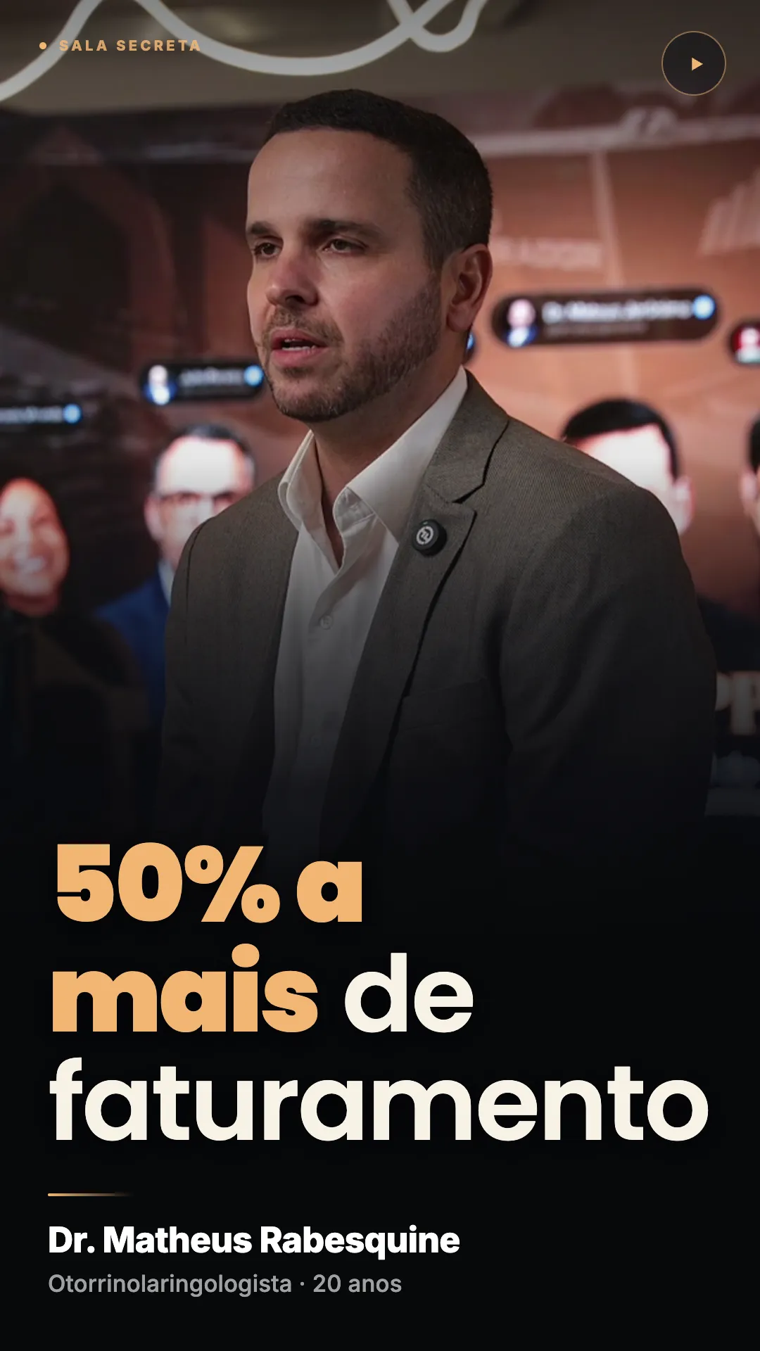 Dr. Matheus Rabesquine: 50% a mais de faturamento, atendendo melhor